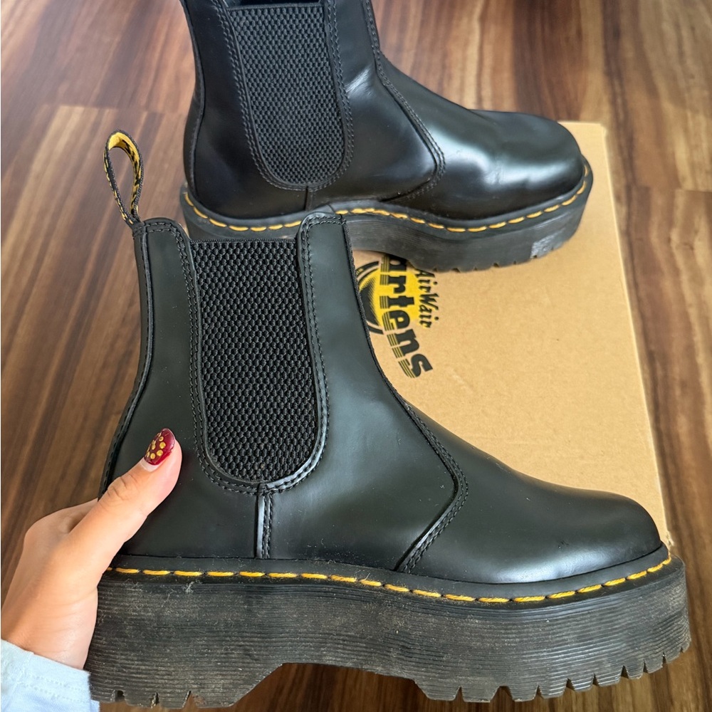 Dr. Martens Black platform Chelsea Boots 2976